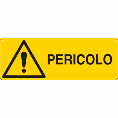 Immagine di Cartello alluminio 35x12,5 - Pericolo