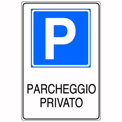 Immagine di Cartello alluminio 20x30 - Parcheggio privato