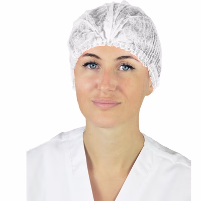 Immagine di Cuffietta Advance Plissettata in box colore bianco