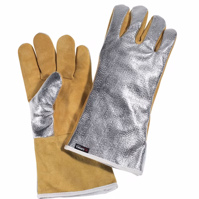 Immagine di Guanti COVAL anticalore crosta dorso alluminizzato - paio