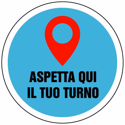 Immagine di Adesivo da parete/vetrina in PVC D.20CM ASP.QUI