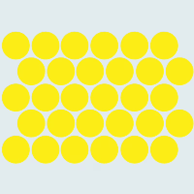 Immagine di Bollino calpestabile PVC tondo Ø 6 cm giallo A3 ff5