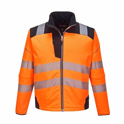 Immagine di Giacca Softshell alta visibilità PORTWEST T402 colore arancione/nero taglia XXXL