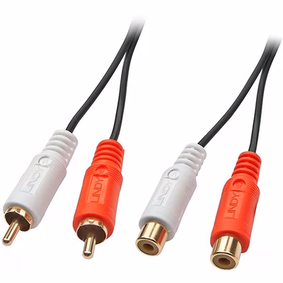 Immagine di Prolunga Audio Stereo 2 x RCA Maschio/Femmina, 5m