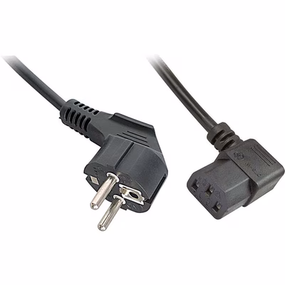 Immagine di Cavo di alimentazione Schuko a IEC C13 ad angolo, 5m