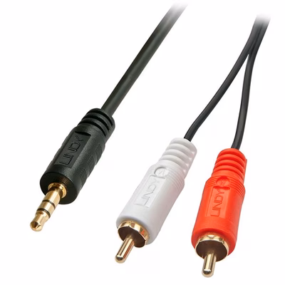Immagine di Cavo Audio Stereo 3.5mm a 2xRCA Maschio/Maschio, 5m