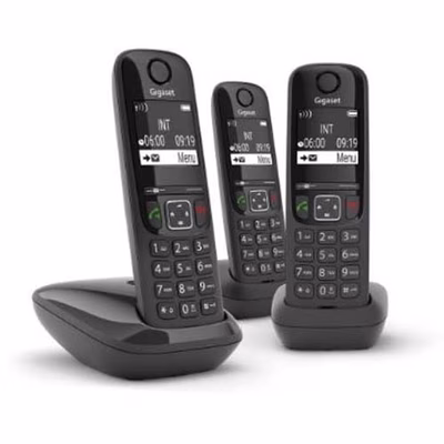 Immagine di Telefono cordless digitale GIGASET CORDLESS AS690 TRIO NERO L36852H2816K111