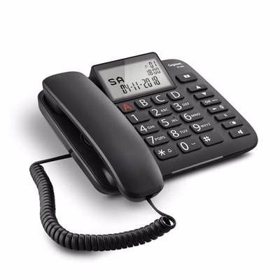 Immagine di Telefono con filo GIGASET FISSO DL380 BLACK S30350S217K101