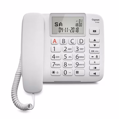 Immagine di Telefono con filo GIGASET FISSO DL380 WHITE S30350S217K102
