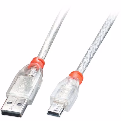 Immagine di Cavo USB 2.0 A/Mini-B Trasparente 0,5m