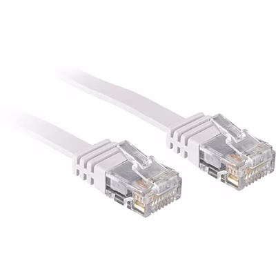 Immagine di Cavo di Rete Flat U/UTP Cat6 Bianco 0.3m