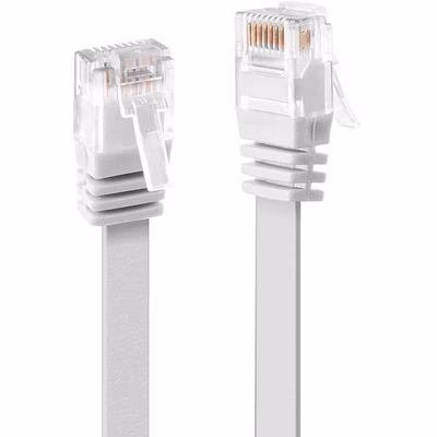 Immagine di Cavo di Rete Flat U/UTP Cat6 Bianco 2m
