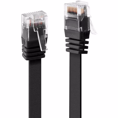 Immagine di Cavo di Rete Flat U/UTP Cat6 Nero 1m