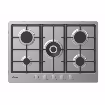 Immagine di Piano cottura gas acciaio inox grigio CANDY PIANO GAS CHG74WX 33801986