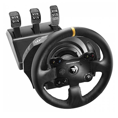 Immagine di Volante + pedali nero THRUSTMASTER TX RACING WHEEL LEATHER EDITION 4460133