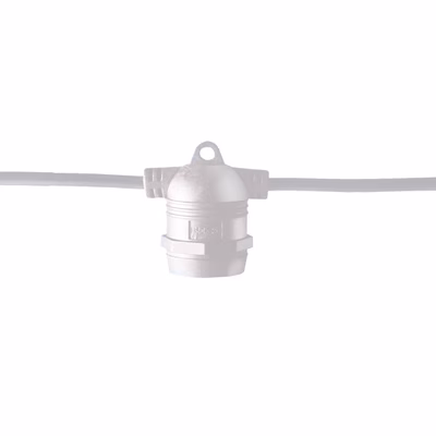 Immagine di Appar. Brindisi Catenaria 10M 10Xe27+Schuko Bianca