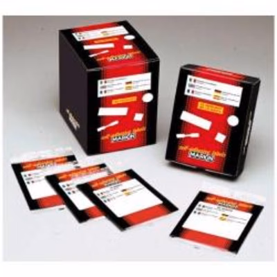 Immagine di Etichette adesive - in carta - permanenti - 100 x 46 mm - 3 et/fg - 10 fogli - bianco - markin