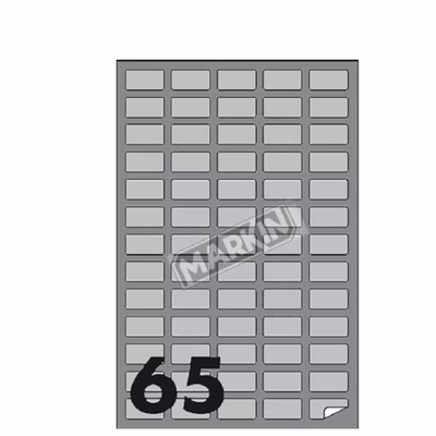 Immagine di Etichette adesive a/400 - in carta - angoli arrotondati - laser - permanenti - 38,1 x 21,2 mm - 65 e