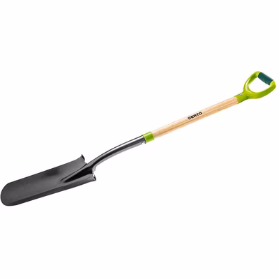 Immagine di Vanga in acciaio manico in legno impugnatura in plastica