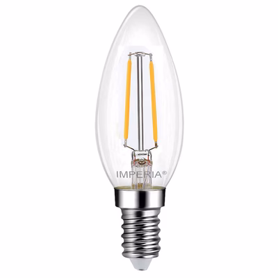 Immagine di Lampadina LED Filament chiara Oliva E14 2W 2700K 250 Lumen luce calda