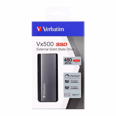 Immagine di Ssd esterni 480 gb USB 3.2 VERBATIM SSD esterno Vx500 USB 3.2 47444