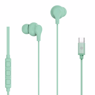 Immagine di Auricolari con filo si USB-C Verde CELLY UP1600TYPEC - USB-C Stereo Wired Earphones UP1600TYPECGN