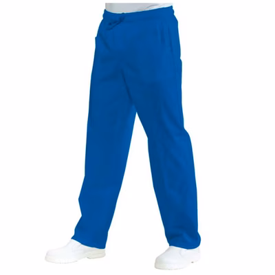 Immagine di Pantaloni unisex 100% cotone azzurro taglia XXL