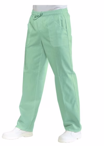 Immagine di Pantaloni unisex 100% cotone verdino taglia L