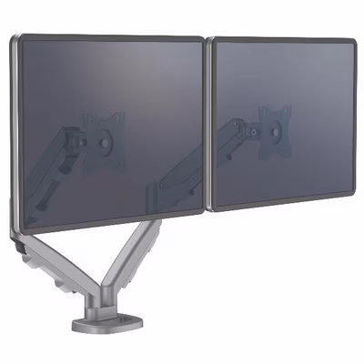 Immagine di Braccio monitor Fellowes doppio, Eppa, Argento, Fino a 39"