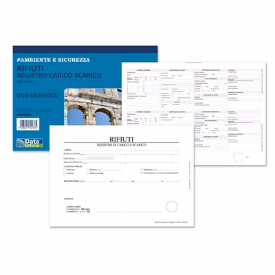 Immagine di Registro carico/scarico rifiuti DATA UFFICIO DU6930RE000 RENTRI 100 pagine