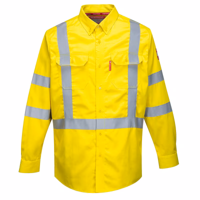 Immagine di Camicia hi-vis fr bizflame 88/12 fr PORTWEST FR95 colore giallo taglia XXXL