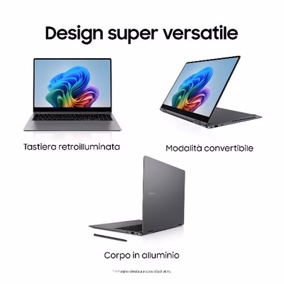 Immagine di Notebook 16" intel core ultra 7 16.00000 512GB SAMSUNG GALAXY BOOK5 PRO 360 2 Years Pcik up & Retu