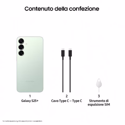 Immagine di Smartphone 512GB SAMSUNG GALAXY S25+ 12+512GB MINT SM-S936BLGGEUE