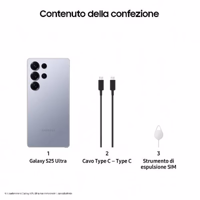Immagine di Smartphone 512GB SAMSUNG GALAXY S25 ULTRA 12+512GB TITANIUM SILVERBLUE SM-S938BZBGEUE