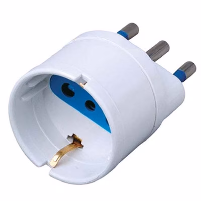 Immagine di Adattatore spina grande 16A > presa Schuko bianco