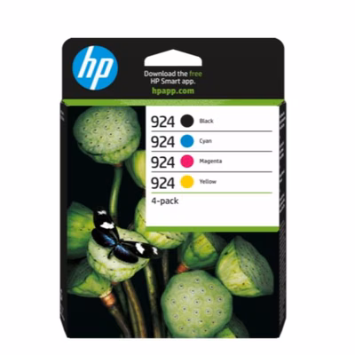Immagine di Inkjet HP 6C3Z1NE 924 nero+ciano+magenta+giallo 4x400 copie