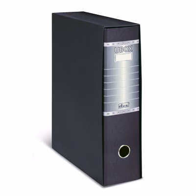 Immagine di Raccoglitore ELICA U-BOX dorso cm 8 protocollo colore nero