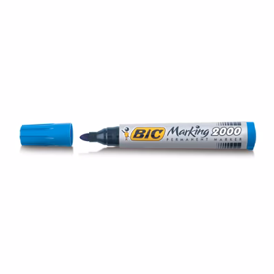 Immagine di Pennarello permanent BIC MARKING 2000 punta conica colore blu