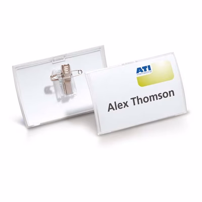 Immagine di Portabadge CLICK FOLD clip+spilla in ppl cm 9x5,4