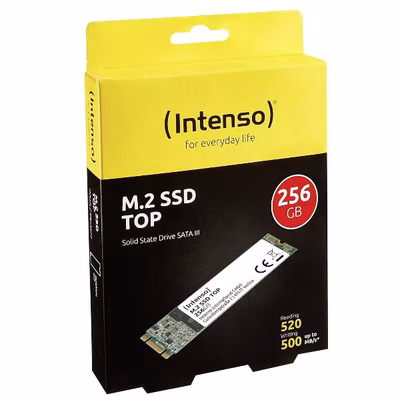 Immagine di Ssd interni 256GB m.2 INTENSO M.2 - Sata III - 2280 - Top 256GB 3832440