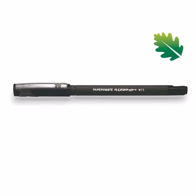 Immagine di Penna a sfera colore nero PAPERMATE FLEXGRIP ULTRA RECYCLED STICK punta media mm 1