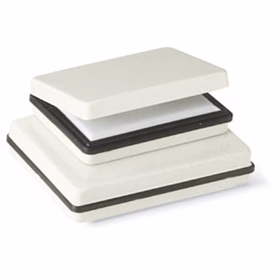 Immagine di Cuscinetto per timbri in metallo cm 15x20 neutro