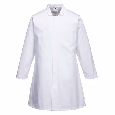 Immagine di Camice da uomo a 1 tasca per l'industria alimentare PORTWEST 2202 colore bianco taglia XXXXL