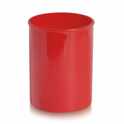 Immagine di Bicchiere portapenne in plastica rosso