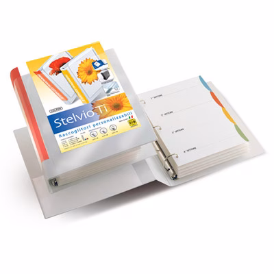 Immagine di Cartella STELVIO 30 A5 3D TI 3 anelli mm 30 bianco