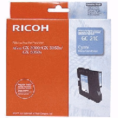 Immagine di Ink cartridge gelsprinter ricoh k202/c ciano