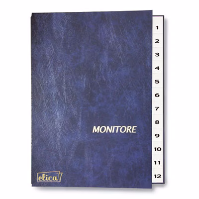 Immagine di Scadenzario mensile M-12 ELICA similpelle blu