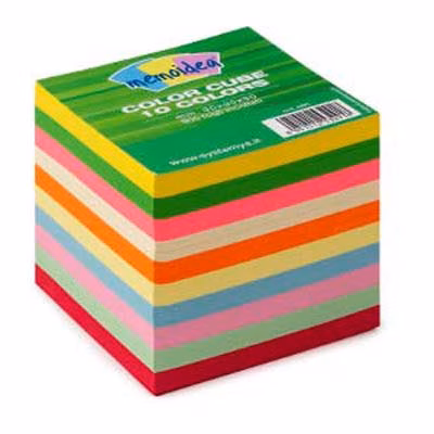 Immagine di Blocco foglietti colorati collato cm 9x9 ff 700