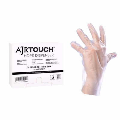 Immagine di Guanti monouso in politene ad alta densita' colore trasparente taglia unica