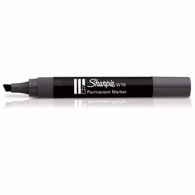 Immagine di Pennarello permanent SHARPIE W10 punta a scalpello colore nero